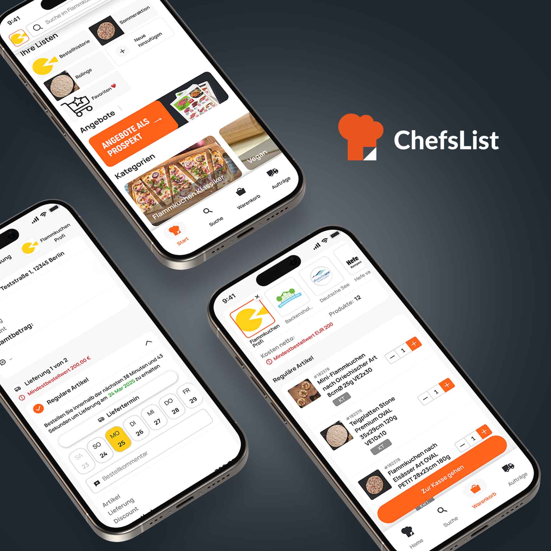 Flammkuchen Profi Sortiment zur Bestellung über ChefsList