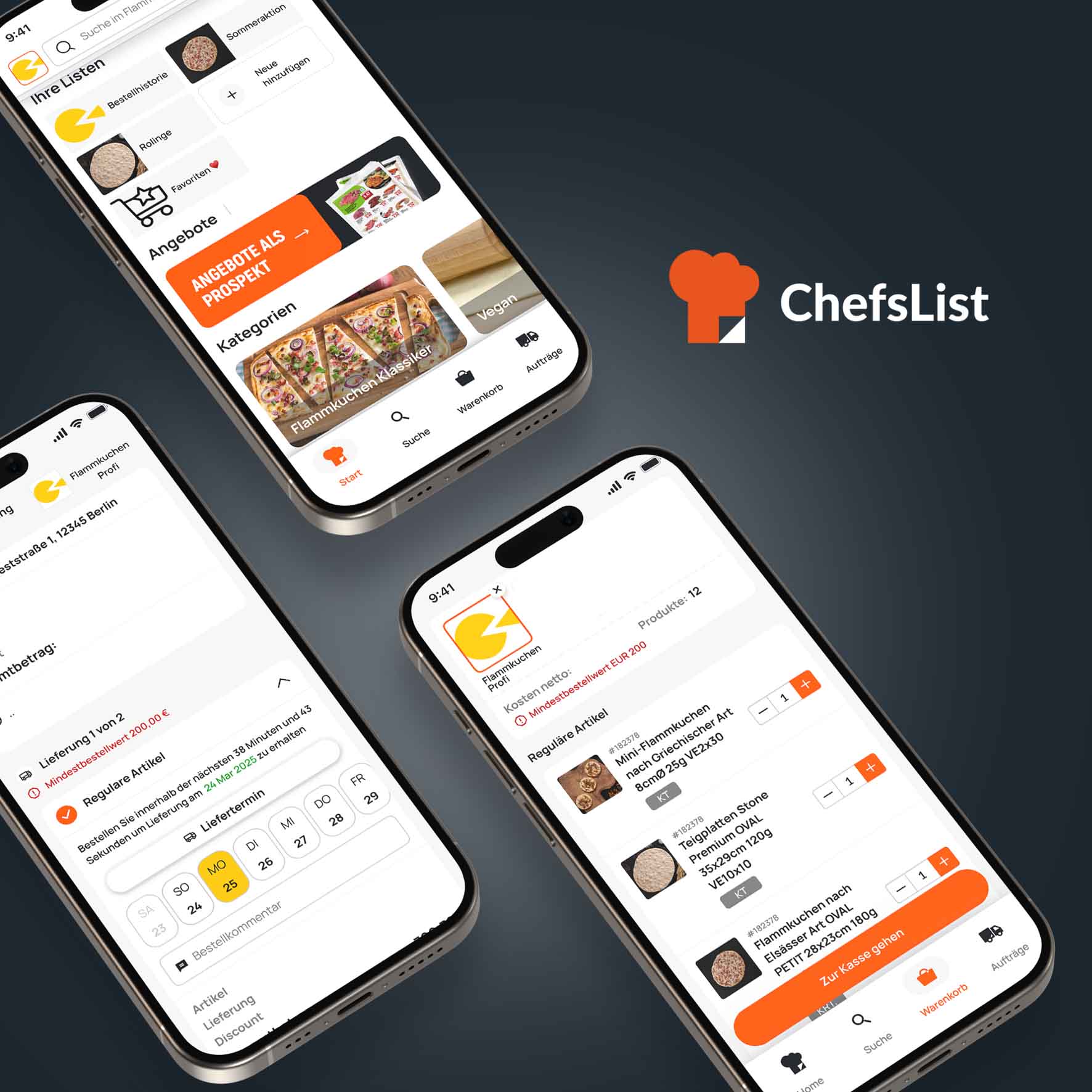 Flammkuchen Profi Sortiment zur Bestellung über ChefsList